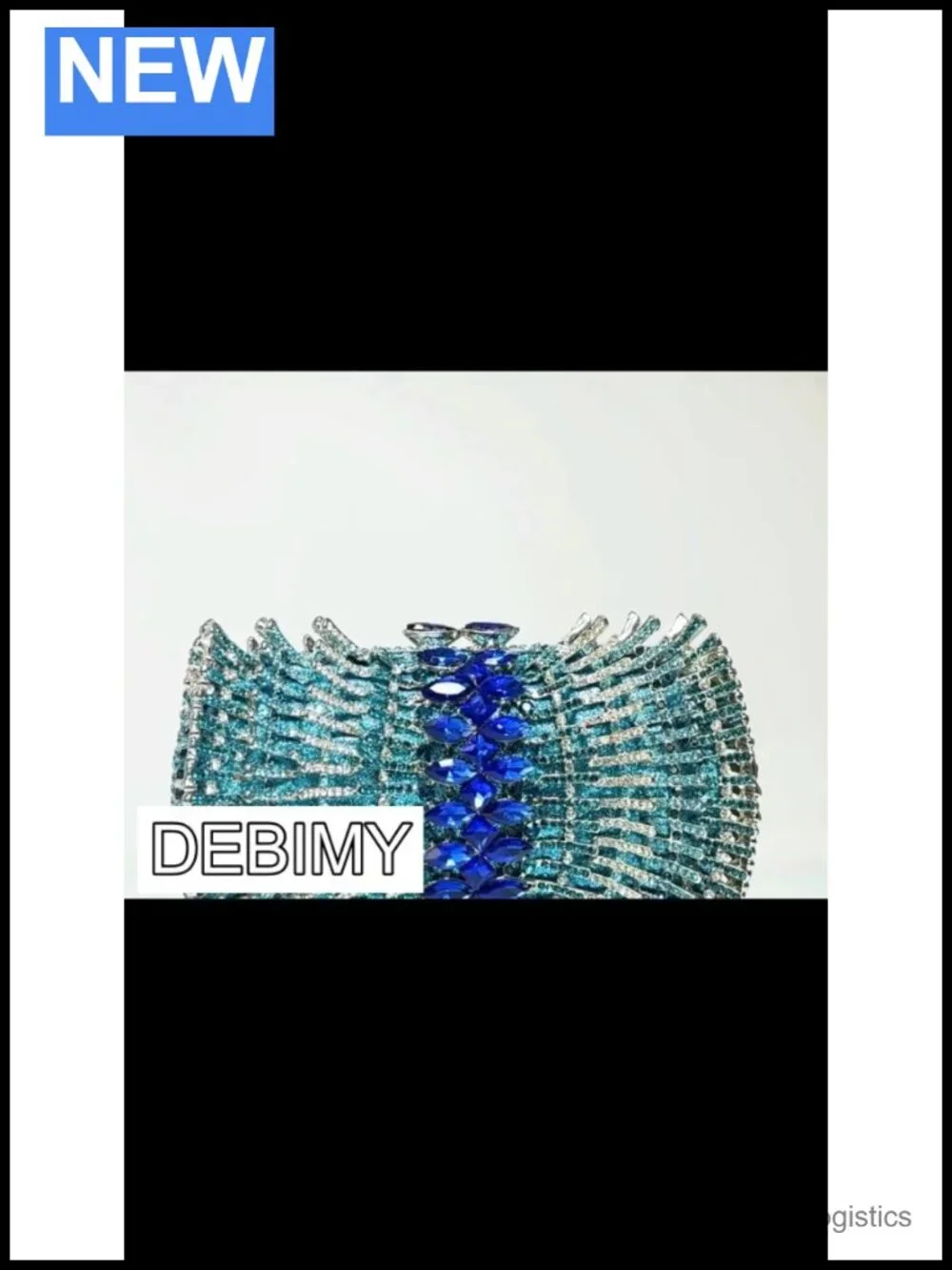 Rhinestone Evening Clutch Faux Leather Wedding Purse Bridal Prom Handbag Party